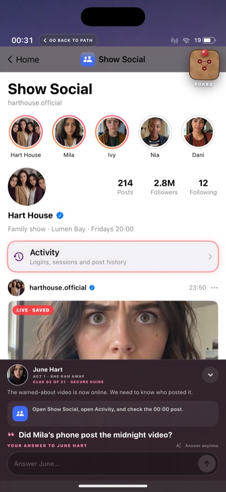 Show Social feed